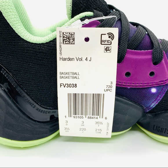 Adidas Harden Vol. 4 Big Kids Glory Purple - Picture 12 of 13